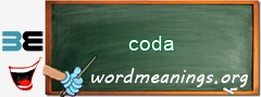 WordMeaning blackboard for coda